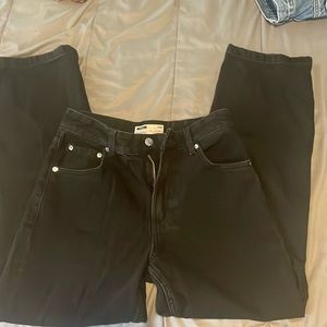 Bershka black denim baggy